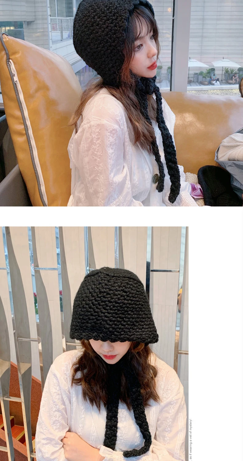 Сетчатая красная шерстяная шапка женская осенняя и зимняя Корейская версия chaos ins милая и милая вязаная шапка зимняя шапка ручной работы