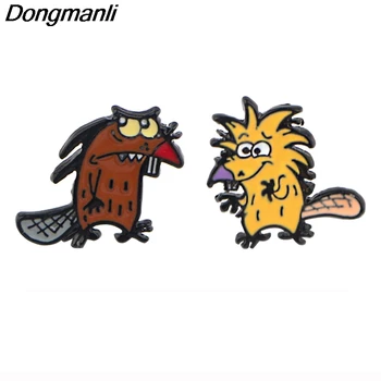 

P4276 Wholesale 20 pair/lot Beaver Ear Stud kids Cute Earrings For Womens Enamel Earrings Party Jewelry Gifts Girls