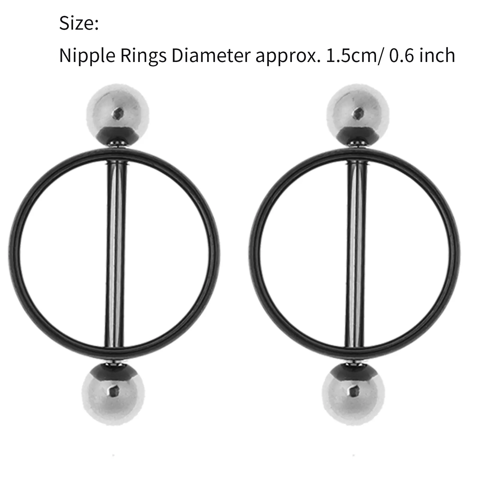 Sex Toys Kit for Couples Stainless Steel Nipple Rings Clips Piercing Body Jewelry Nipple Clamps Erotic Massage Breast Stimulator