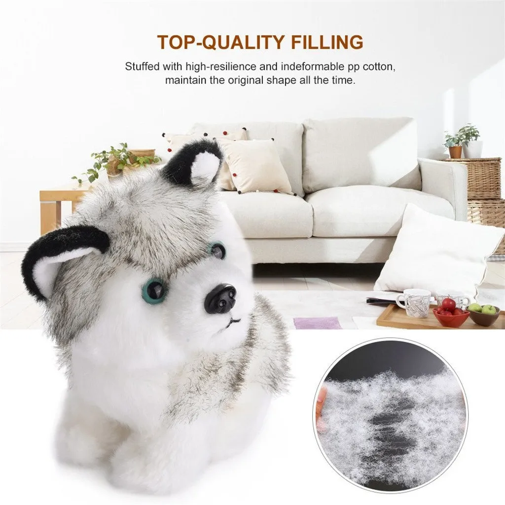 Cute Siberian Husky Dog Plush Toy Soft Kawaii Animal Cartoon Pillow Lovely Gift Suffed Doll for Christmas Gift #B