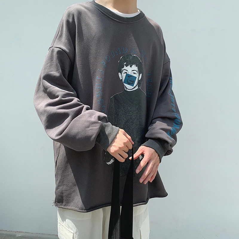 

2019 Spring And Autumn New European And American Characters Printed Long-sleeved Pullover Loose Fashion Casual Sweatshirt