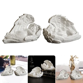 

Pair of Sleeping Angel Ornaments Resin Angel Ccrafts Children's Room Decorations Wedding Birthday Gifts Accessories