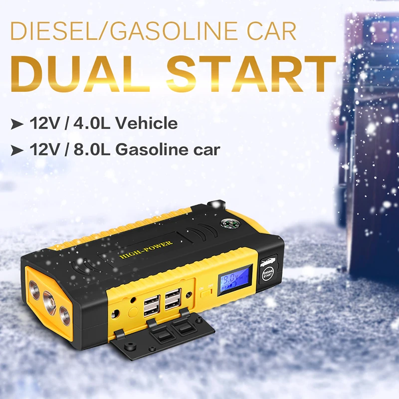 

Onever Car Starting Device 13600mAh Smart Emergency Jump Starter 600A Peak Power Bank Car Charger for Car Battery with EU Plug
