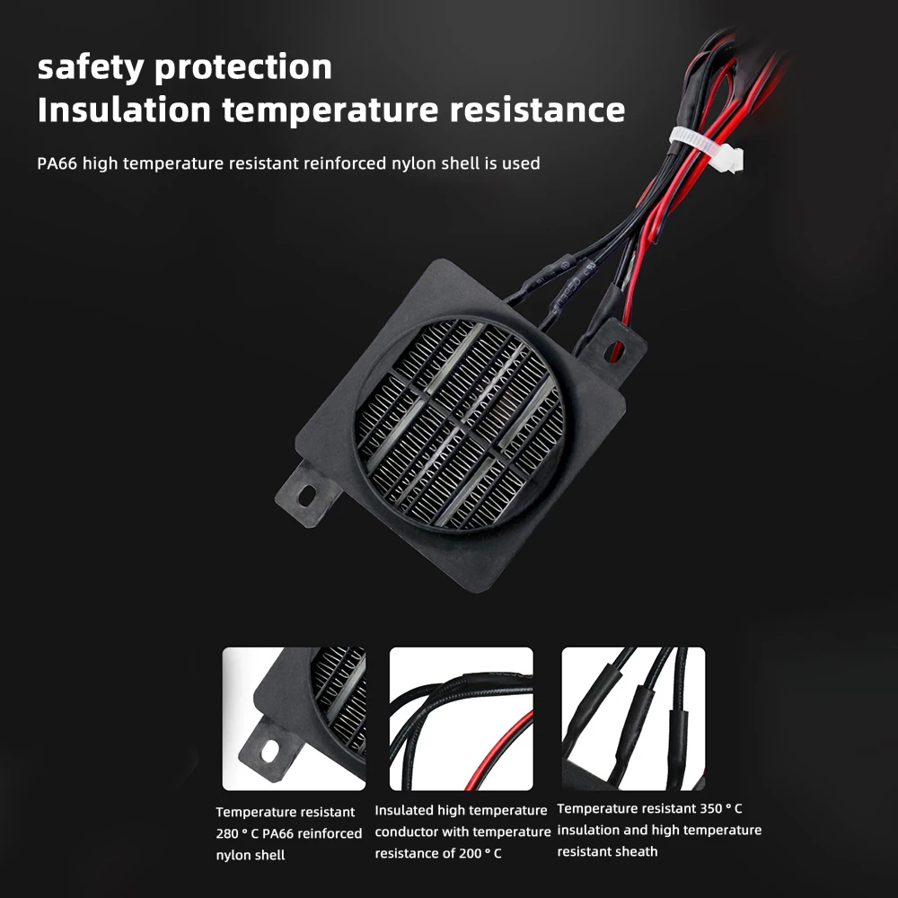 12V 100W 120W 24V 200W Thermostatic Electric Heater PTC Fan Heater Incubator Heating Element Small Space Heating DIY electric ceramic heater thermostatic heating plate