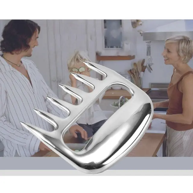 2 Db/Beállított Rozsdamentes Acél Medve Karom Barbecue Villa Elválasztó Gép Hús Szakadás Vágószerszám - Image 3