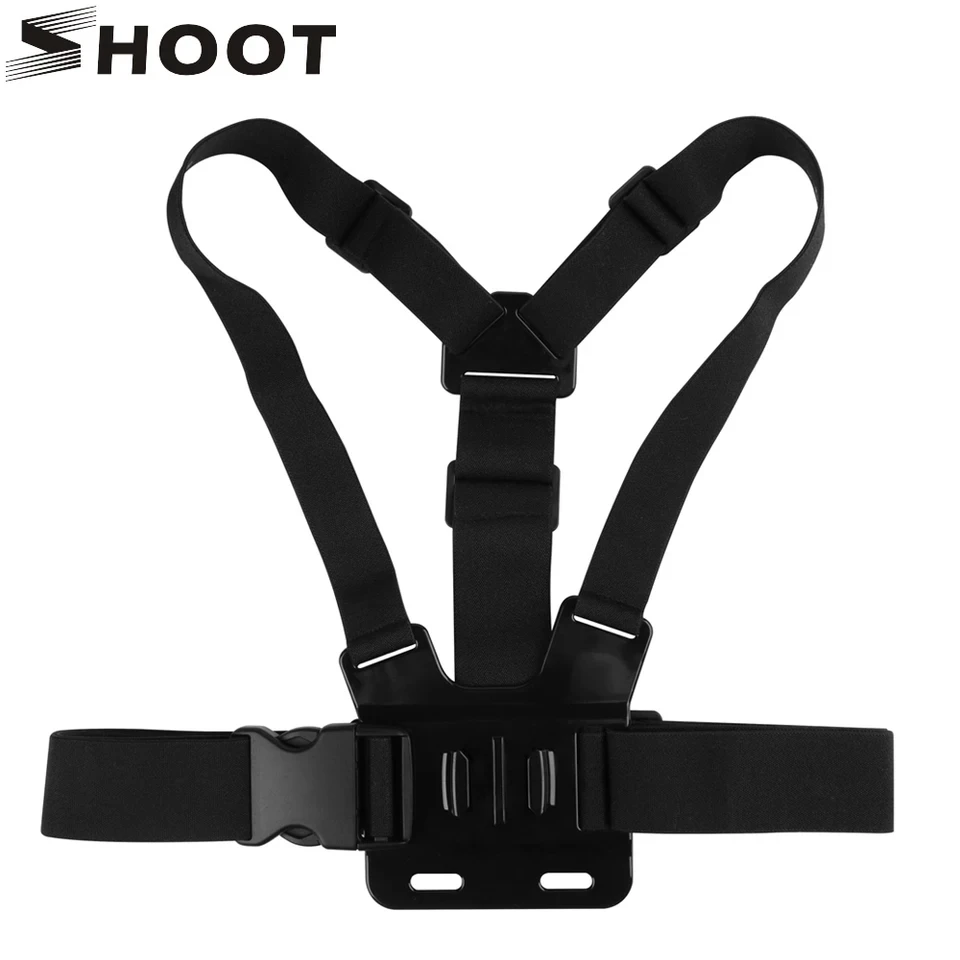 

SHOOT Adjustable Harness Chest Strap Mount For Gopro Hero 7 6 5 4 Session SJCAM SJ4000 Xiaomi Yi 4K EKEN h9 Go Pro 7 Accessory