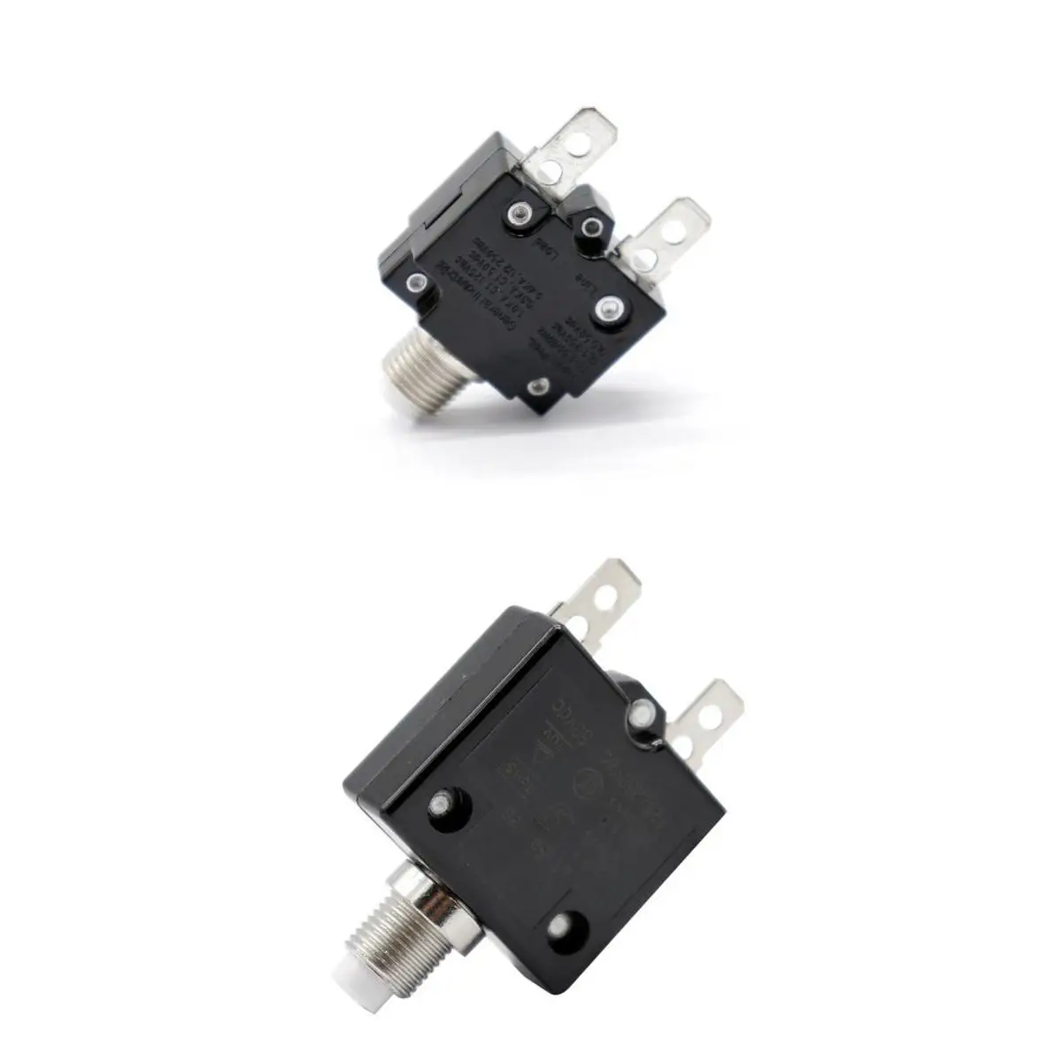 2PCS 15/30 Amp Thermal Circuit Breaker with Quick Connect Terminal and Transparent Waterproof Button Cover