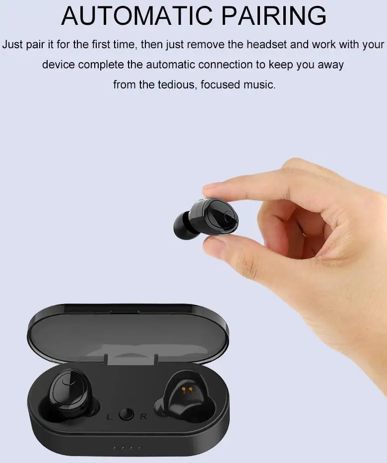 MeterMall Hifi звуковые эффекты TWS Беспроводные Наушники Модные Спортивные Bluetooth наушники для Android/IOS с 400 мАч зарядным устройством