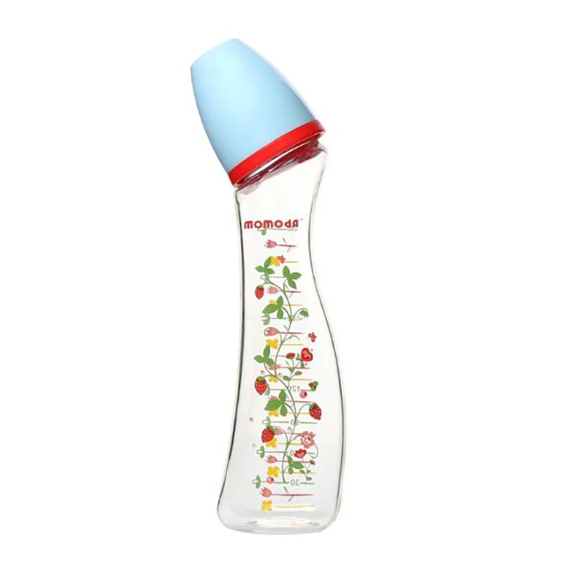 Бутылочка для кормления ребенка бутылочка грудного вскармливания стеклянная