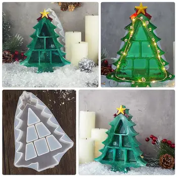 

1 Pc Creative Christmas Tree Shape Mold Silicone Storage Box Mold Reverse Mould