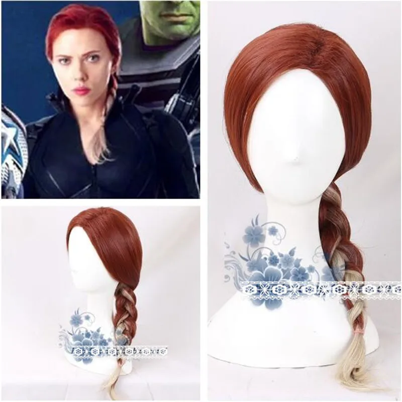 Горячая новинка Marvel черная Widow парик косплей костюмы реквизит постепенная смена кудрявые волосы