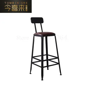 

Iron High Stool Cafe Tea Shop Bar Bar Stool Retro Industrial Style Coffee Shop Home Leisure Chair