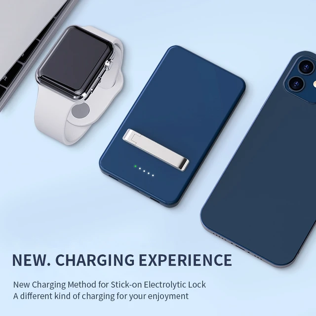 PINZHENG 18W PD Fast Charge Magsafe Wireless Charger 5000mAh Power Bank For iPhone 12 Pro Max Backup Bracket Portable Powerbank 6