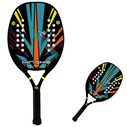 2021MingHe new multicolor beach tennis racket carbon fiber EVA foam core professional player's preferred