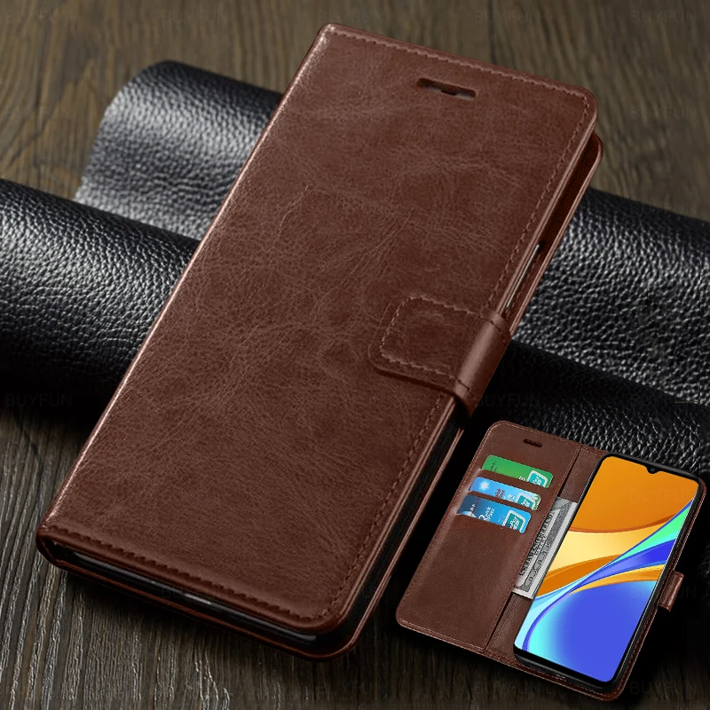 9c case luxury pu leather flip phone cover for xiaomi redmi nfc redmi9c readmi redmy 9 c nfs 6.53'' magnetic book stand coque |
