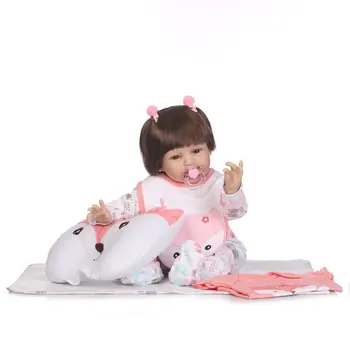 

NPK Doll 21 inch Cute Silicone Vinyl Baby Doll Handmade Adorable Lovely Simulation Toddler Newborn Baby Doll Kids Play Toys New