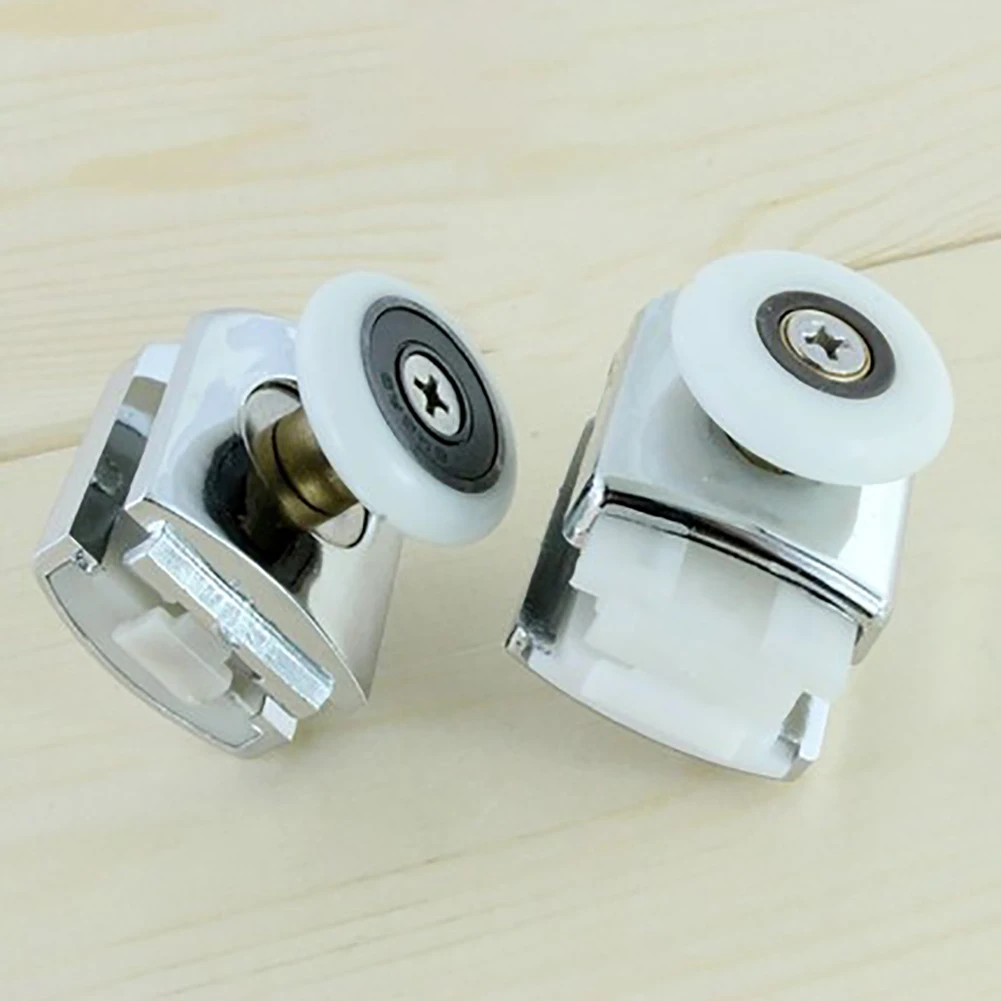 2PCS Shower Roller Durable Home Bathroom WHeel Smooth Slide Sturdy Low Noise DIY Top Bottom Door Hardware Practical Accessories