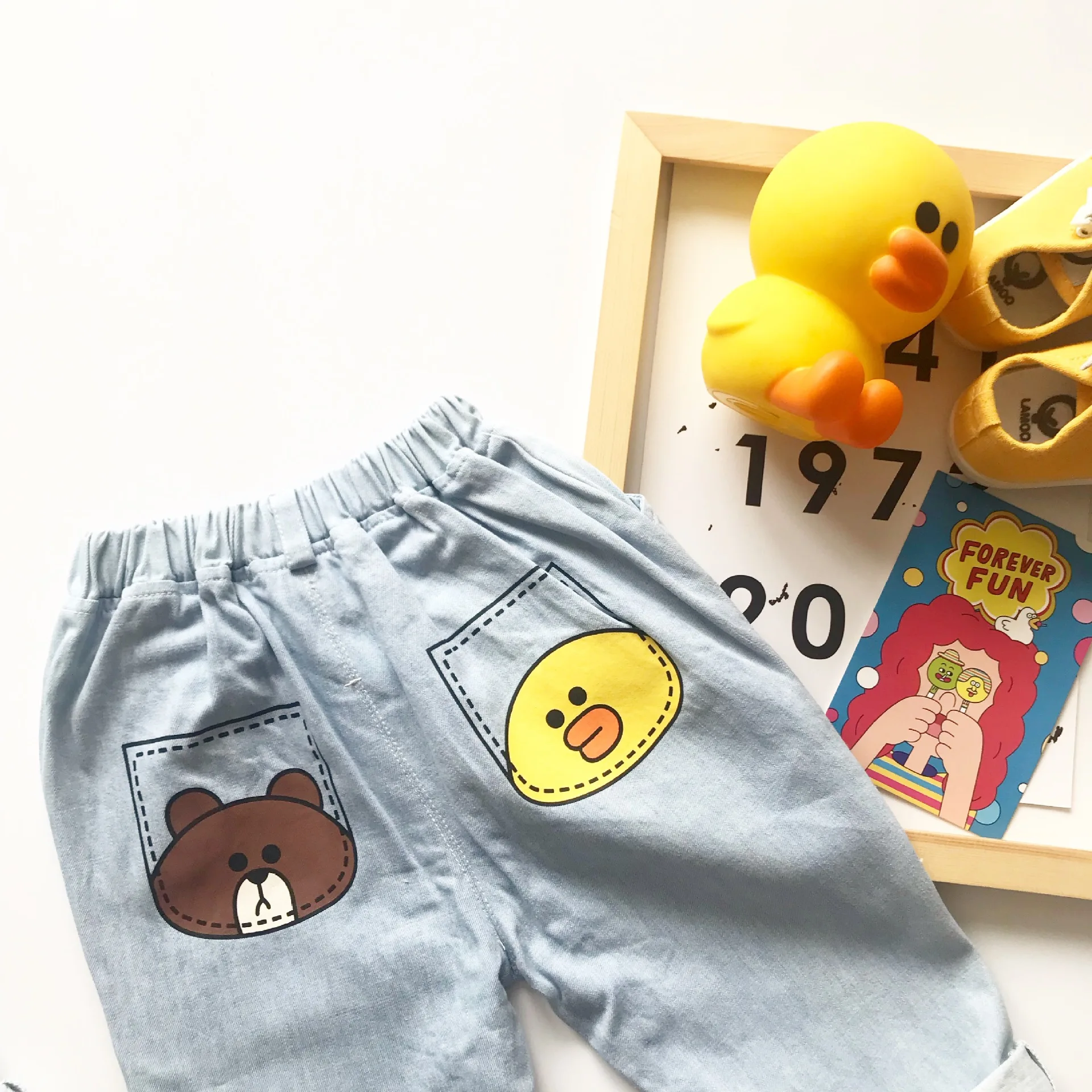 Tonytaobaby/Новая Осенняя детская одежда для мальчиков и девочек милые хлопковые шаровары с героями мультфильмов, детские брюки для мальчиков, штаны для малышей