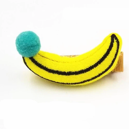 10 Hairpin Banana Детские ленты для волос морковь заколки для волос Мультяшные шпильки с изображениями фруктов резинки ручной работы повязка на голову с кружевом творческие волосы аксессуары - Цвет: 10 Hairpin Banana