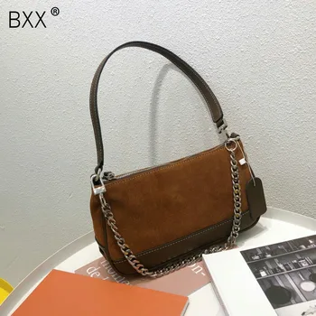

[BXX] Genuine Leather Crossbody Bags For Women 2020 Brand Designer Shoulder Messenger Bag Female Travel Handbags HJ423