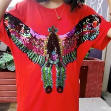 Осень и Зима Новая супер большая нашивка на одежду аппликация блестками аксессуары для одежды DIY декоративный узор Орел