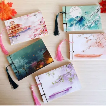 

1pcs Bullet Journal Handmade Chinese Sketchbooks Notebook Weekly Planner StyleRetro Stationery School Store Notepad Tassel