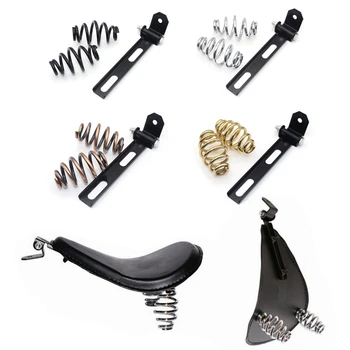 

Motorcycle Retro Crocodile Leather Solo Seat 3 Inch Spring Bracket For Sportster Xl 1200 883 48 Chopper Bobber Seats Yama