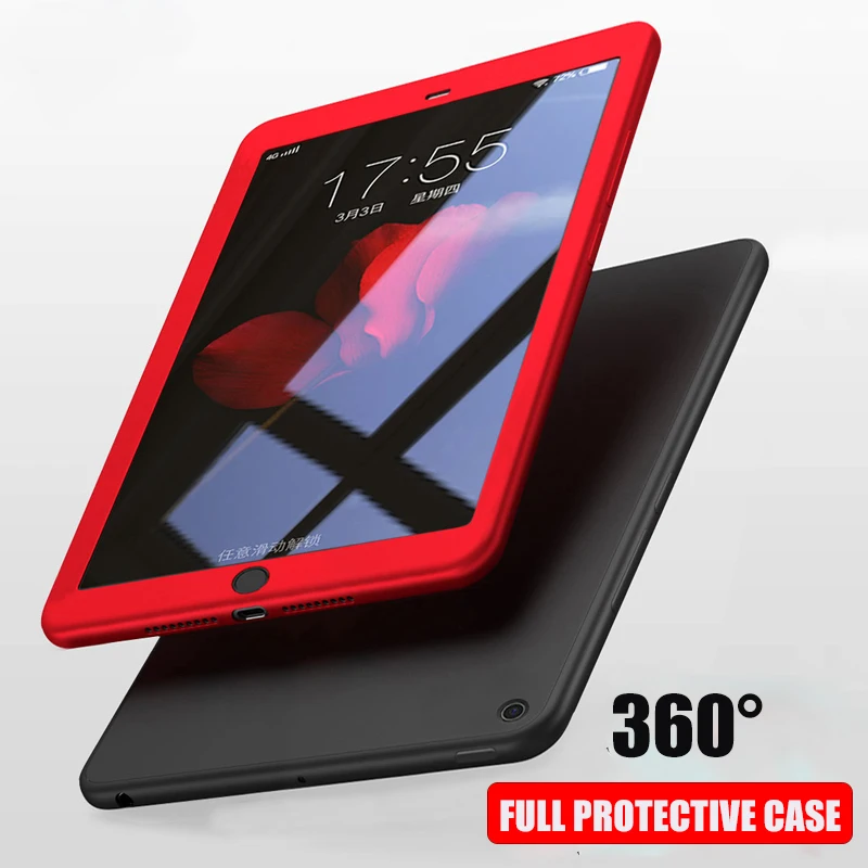 Special Price Case For iPad 2 3 4 Air 2 3 MINI Pro 10.5 Tempered Glass With Silicone 360 Full Body 9YaLQgrNQe5