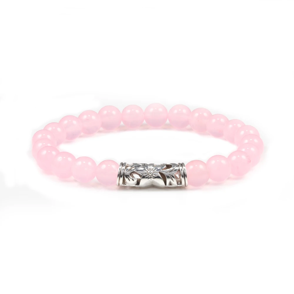 Pink Классический Будда для мужчин натуральный тигровый глаз камень шарик браслет энергии браслеты на запястье Женщин Йога кулон мужской ювелирный подарок Pulsera Hombre - Окраска металла: Pink