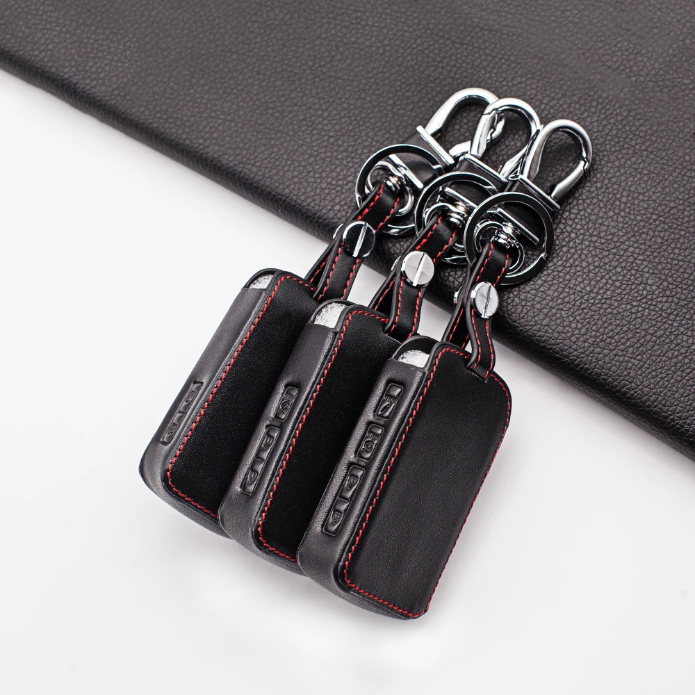 Elegante Custodia Per Chiave Auto In Pelle Per Mazda 3 Alexa Cx4 Cx5 Cx8 2019 2020 2/3/4 Pulsanti Smart Key Case Cap Holder