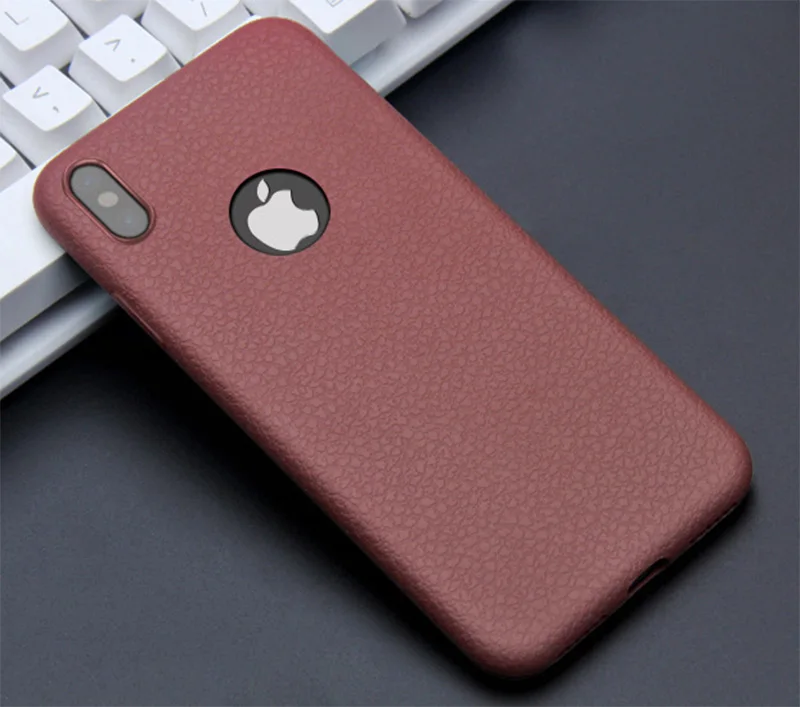 Роскошный кожаный мягкий противоударный чехол для телефона Apple iPhone X XR XS Max 8 7 6 6S Plus