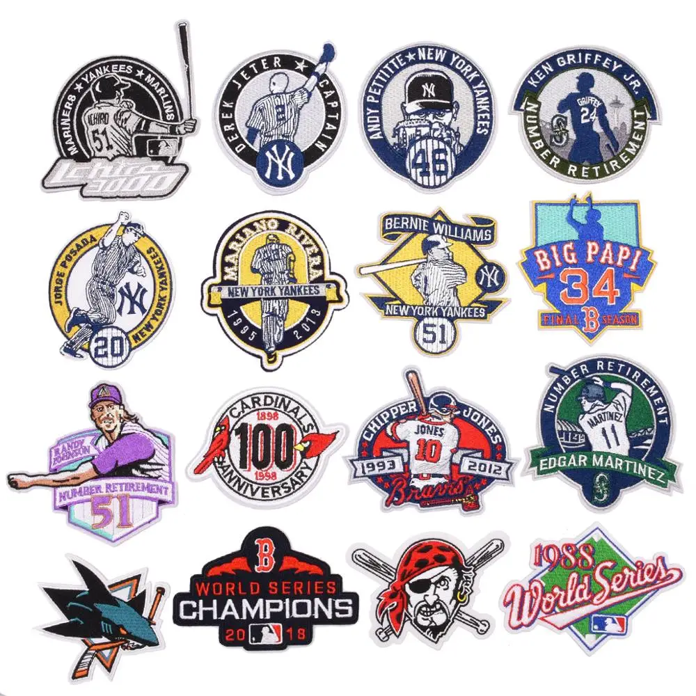 

Baseball team LOGO embroidery patch Clothing chapter iron on patches badge Cloth decoration Icon Team fan gift Send sewing kit