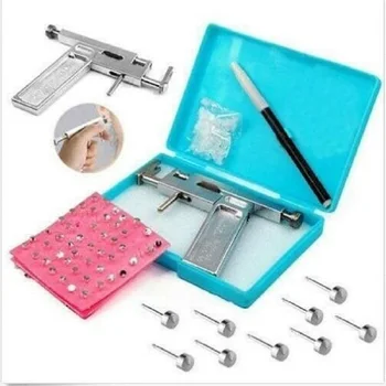 

Safe Sterile Piercing Gun Earring Ear Piercing Ear Pierce Gun Kit Ear Piercing Gun Earring 98pcs Studs Tool Kit Set