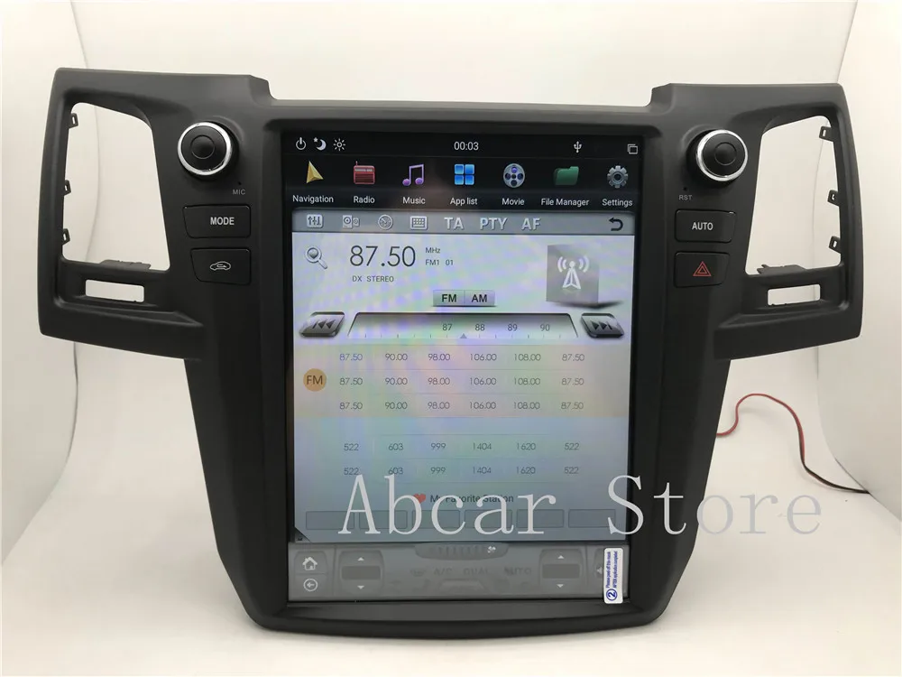 12,1 ''Tesla стиль Android 8,1 автомобильный dvd-плеер gps навигация для Toyota Fortuner 2007- головное устройство стерео PX6 HDMI радио ips