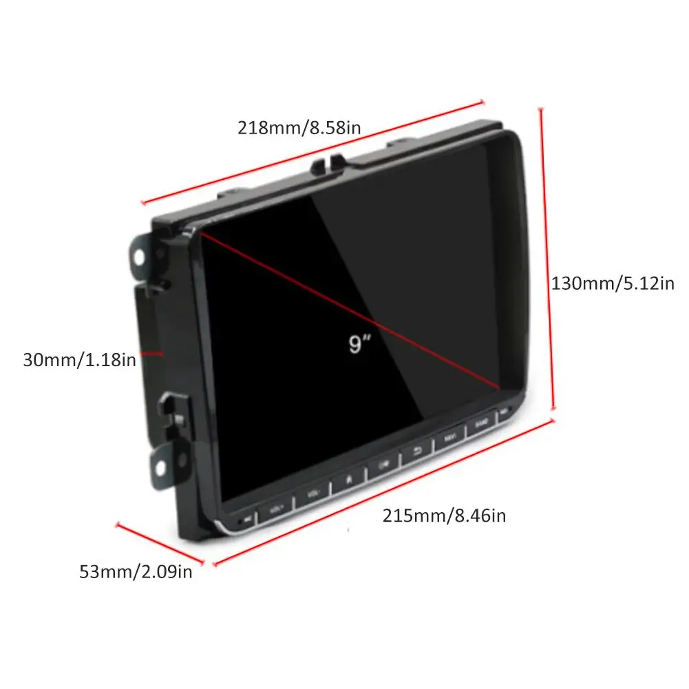 Для VW Skoda Golf 5 Golf 6 POLO PASSAT B5 B6 Jetta Tiguan автомобильная gps навигация Интегрированная машина 9in Android 8,1 Dvd BT, RDS