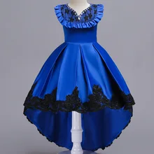 Детское платье подружки невесты с цветочным узором для девочек; платье для свадьбы и вечеринки; детское торжественное платье для торжеств; платье принцессы для девочек; костюм для девочек