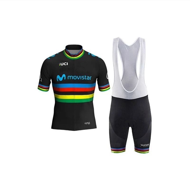 Maillot movistar team custom UCI Sports pak custom racefiets team conjunto malliot ciclismo movistar велосипедная майка - Цвет: cycling set 12