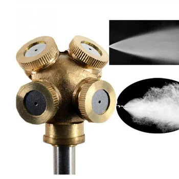 

Atomizing Misting Nozzle Spray Quick-connecting Sprinkler Push-in Atomizing Nozzle Four Nozzle With Filter Garden Supplies