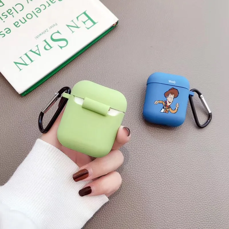 

New For Apple AirPods1 2 Ultra-thin Cute Protection Cover Charger Box Funda Marvel Cartoon Silicone Bluetooth Earphone Case
