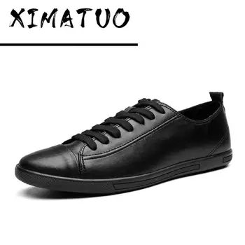 

Men loafers Size 38-46 Men's Leather Casual Shoes Autumn Genuine Leather Shoes Men Fashion black Men shoes leather