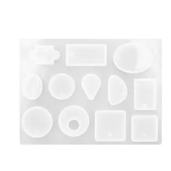 

12 Design Cabochon Silicone Mold Necklace Pendant Jewelry Cake Making Tool DIY