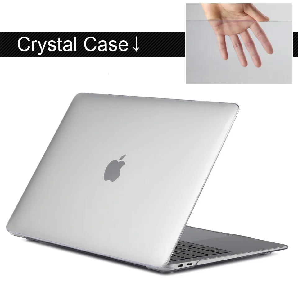 Crystal Claer Чехол для ноутбука macbook Air13 A1932 Pro15 Touch Bar A1990/A1707 Pro13 Touch Bar A2159 для MacBook Air 13 A1466 A1369 - Цвет: Crystal Claer