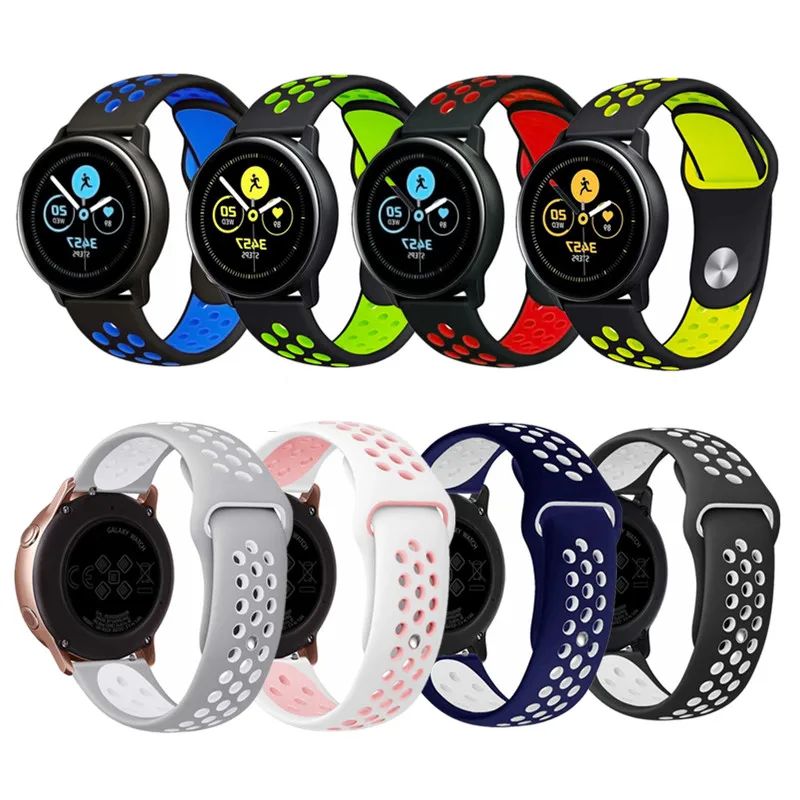 22 мм 20 Huami ремешок для samsung gear Sport S2 S3 Galaxy Watch active 42 46 силиконовый Pebble Time huawei gt 2 |