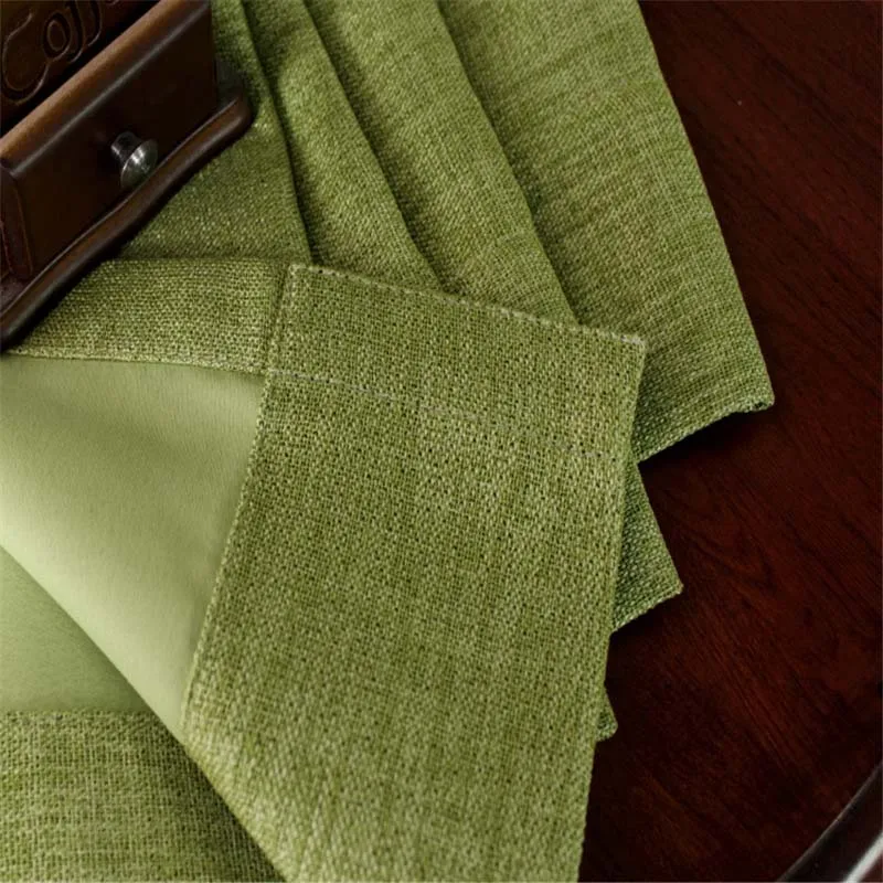 Curtain Cloth Идиллический лист вышитый тюль занавески s для гостиной сельская полузатемненная зеленая льняная занавеска ткань для спальни WH126#30 - Цвет: Curtain Cloth