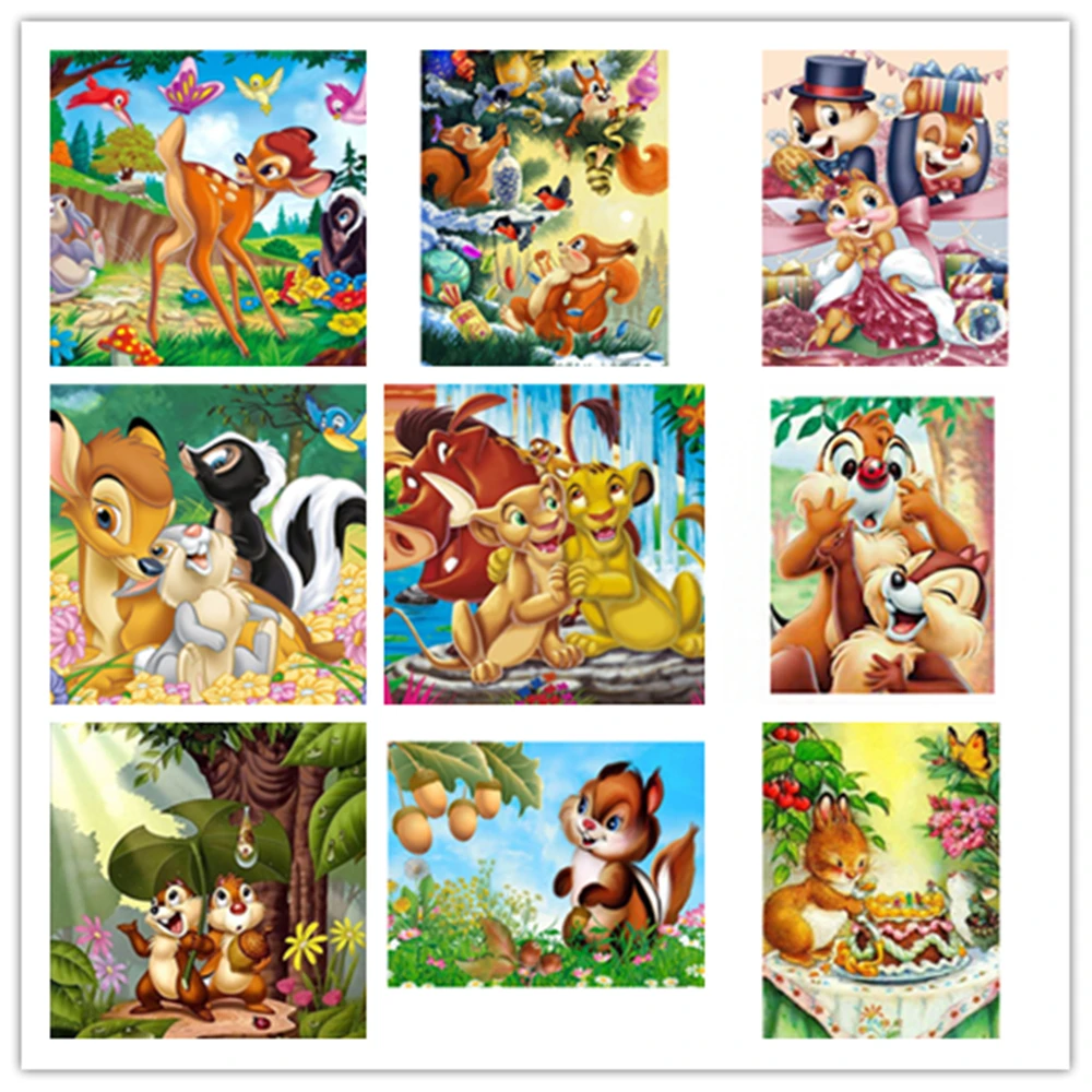 

Disney Cartoon Animal Wall Art Canvas Painting Nordic Posters And Prints Wall Pictures For Living Home Decor