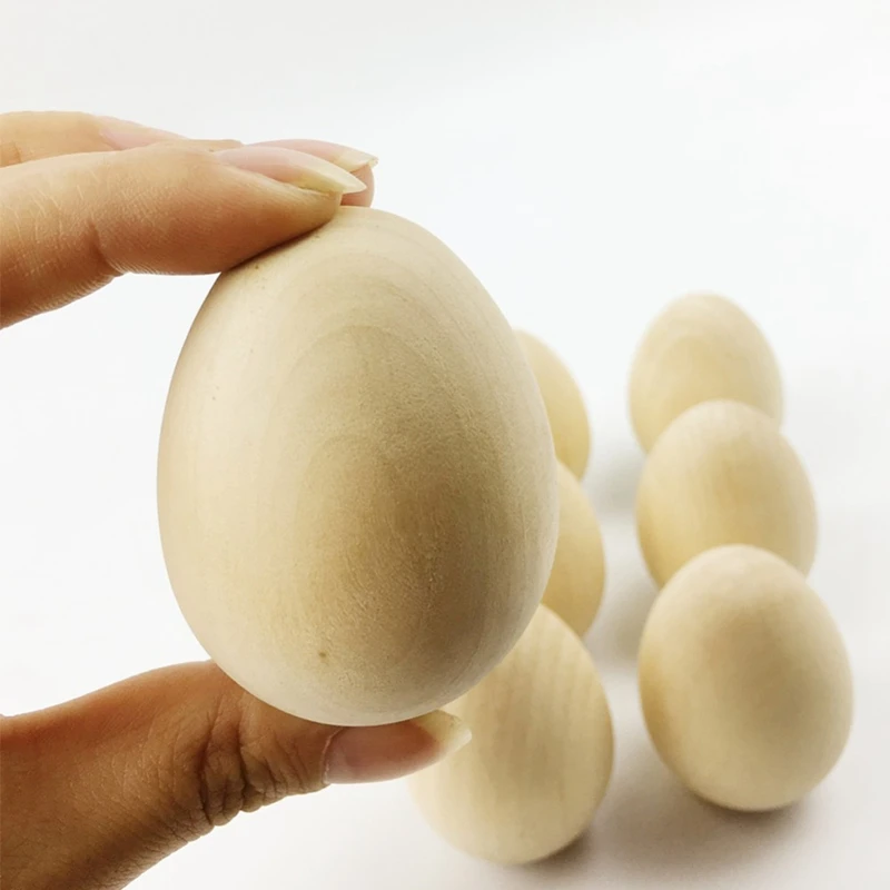 discount  Let'S Make 10 Wooden Easter Eggs Diy Unfinished Wooden Eggs And Decorate Their Own Toys.
