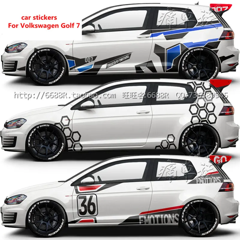 

car stickers pull flower decoration For golf 7 appearance modification stickers