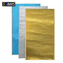 Автомобильный звукоизоляционный коврик с шумоизоляцией, термоизоляционный материал, алюминиевые поролоновые наклейки, подходят для капота двигателя, брандмауэра