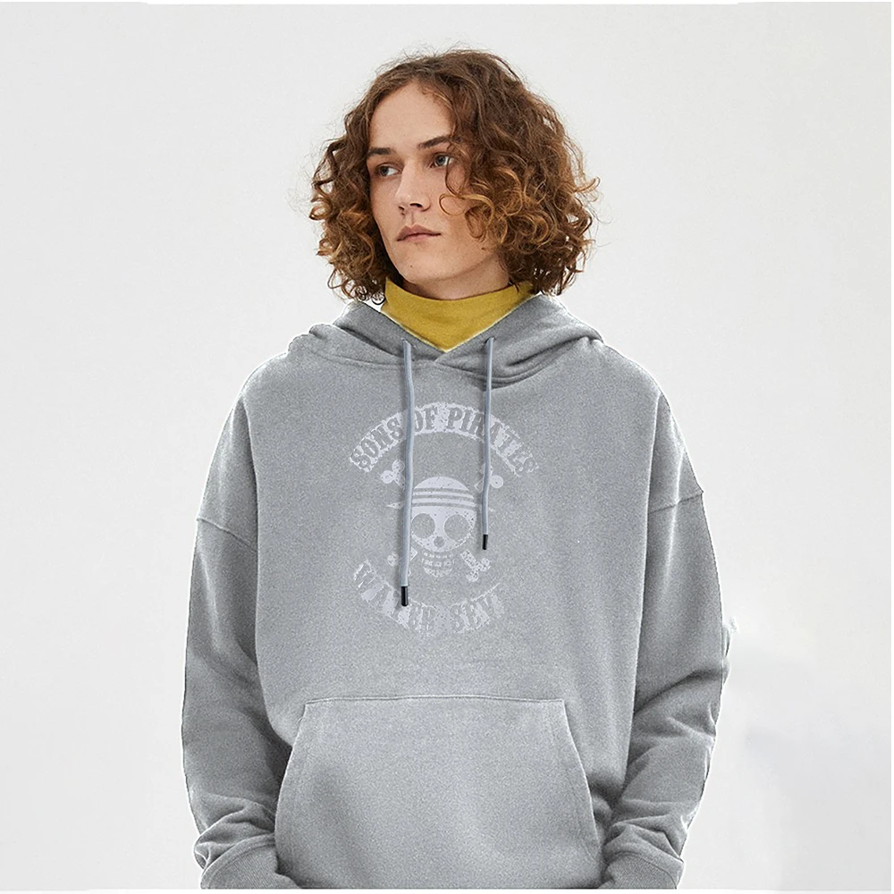 

Sweatshirts Male One Piece Fashion Clothing Skull Cool Prints Letters Tracksuits For Men Retro Street Hoodie Loose Mens Hoodies