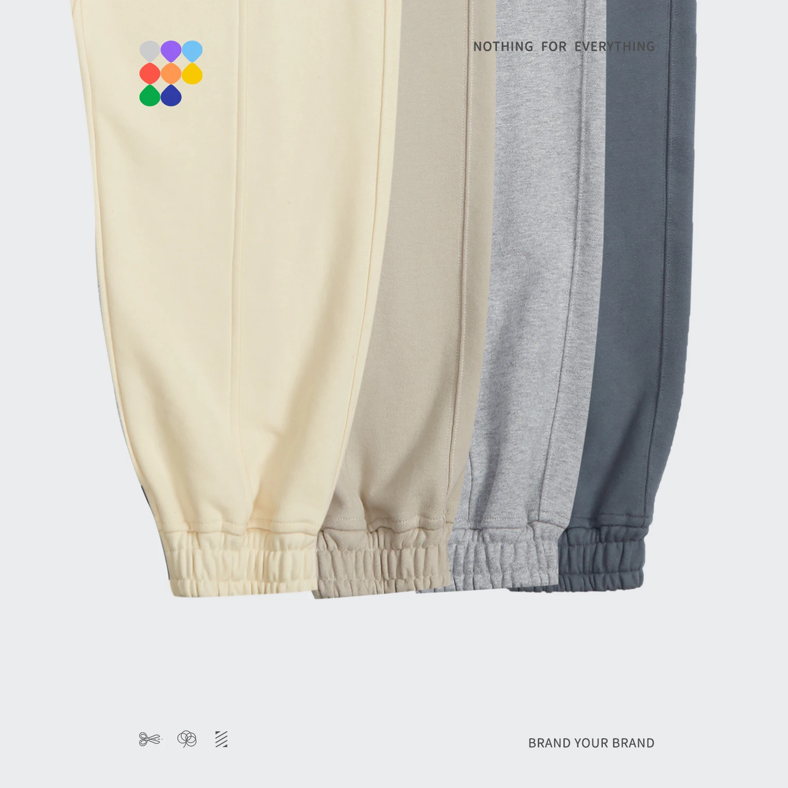 INFLATION 460gsm Heavyweight Sweatpant Spring Solid Color Cotton Jogger Pants Unisex Track Pant